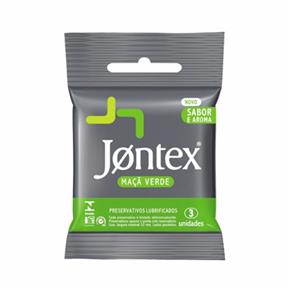 Preservativo Lubrificado Jontex Maca Verde com 3 Unidades