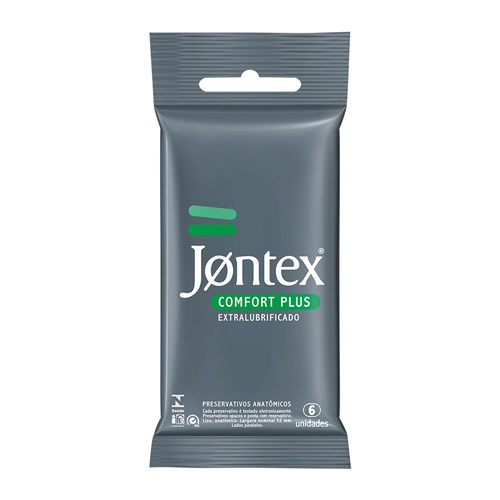 Preservativo Masculino Jontex Comfort Plus com 6 Unidades