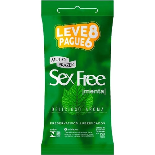 Preservativo Menta com 6 Unidades - Sex Free