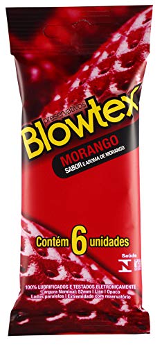 Preservativo Morango com 6 Unidades, Blowtex