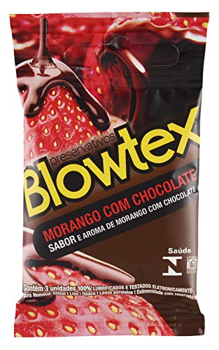 Preservativo Morango com Chocolate com 3 Unidades, Blowtex