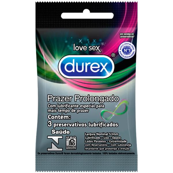 Preservativo Prazer Prolongado - 3 Unidades - Durex