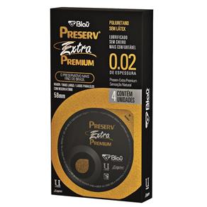 Preservativo Preserv Extra Premium 4 Unidades - Sem Sabor