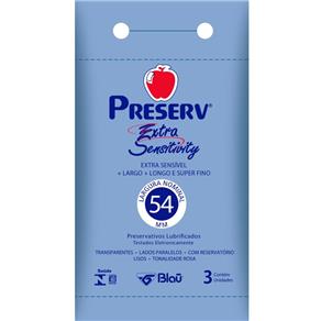 Preservativo Preserv Extra Sensitivity 3 Unidades - Sem Sabor