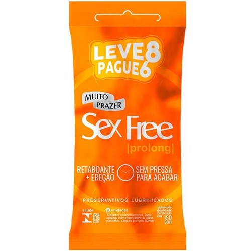 Preservativo Prolong Efeito Retardante com 6 Unidades - Sex Free