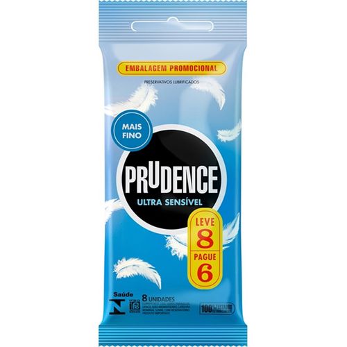 Preservativo Prudence 8un Pague 6un Ultra Sensivel PRESERV PRUDENCE 8UN/PG6UN ULTRA SENSIVEL