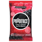 Preservativo Prudence Cor Sabor Tutti Frutti 3 Unidades