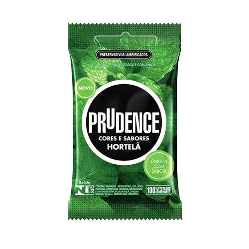 Preservativo Prudence Cores e Sabores Hortelã