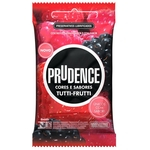 Preservativo Prudence Cores e Sabores Tutti-frutti C/3 Unidades