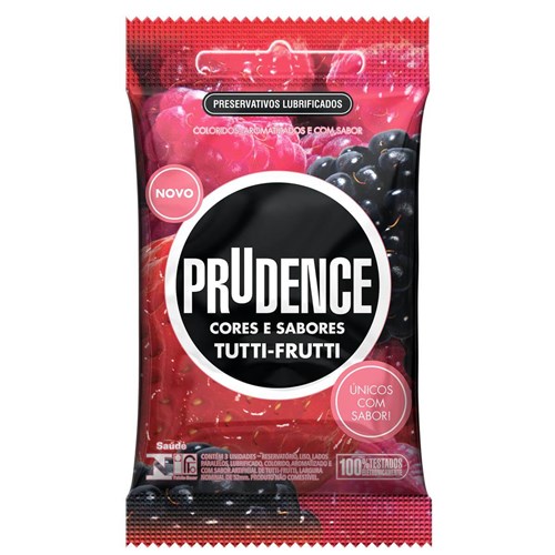 Preservativo Prudence Cores e Sabores Tutti Frutti