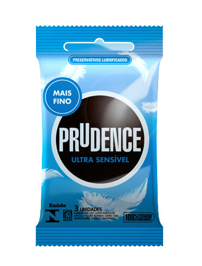 Preservativo Prudence Ultra Sensível com 3 Unidades