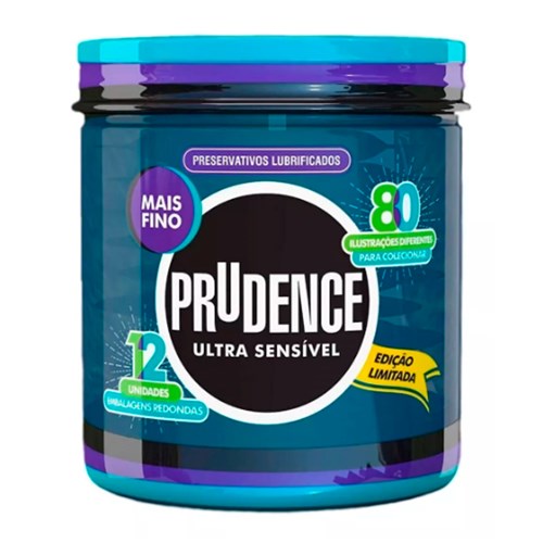 Preservativo Prudence Ultra Sensível Pote com 12 Unidades