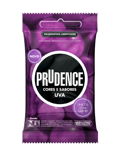 Preservativo Prudence Uva com 3 Unidades