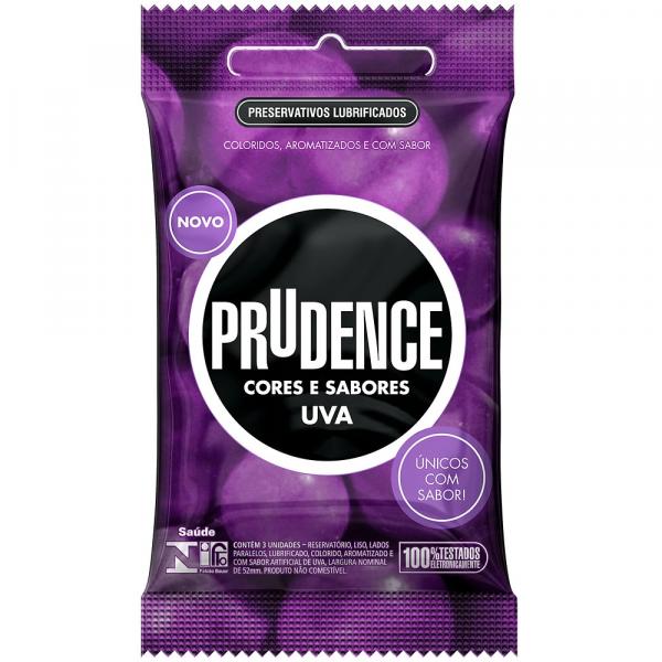 Preservativo Prudence Uva Lubrificado 3 Unidades