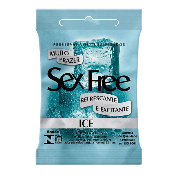 Preservativo Sex Free Ice com 3 Unidades
