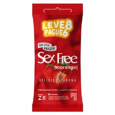 Preservativo Sex Free Morango