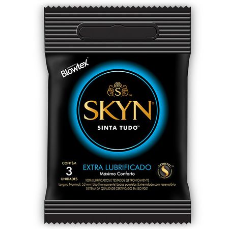 Preservativo Skyn Extra Lubrificado Blowtex Unica C/3