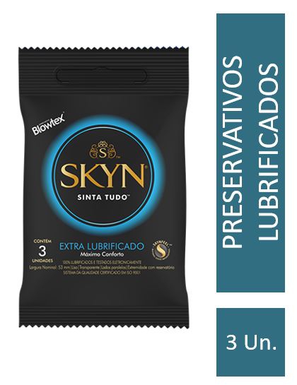 Preservativo SKYN Extra Lubrificado C/ 3 Unidades