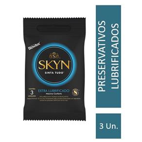 Preservativo SKYN Extra Lubrificado com 3 Unidades