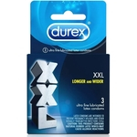 Preservativos Longa Larga Durex Xxl com 3 unidades