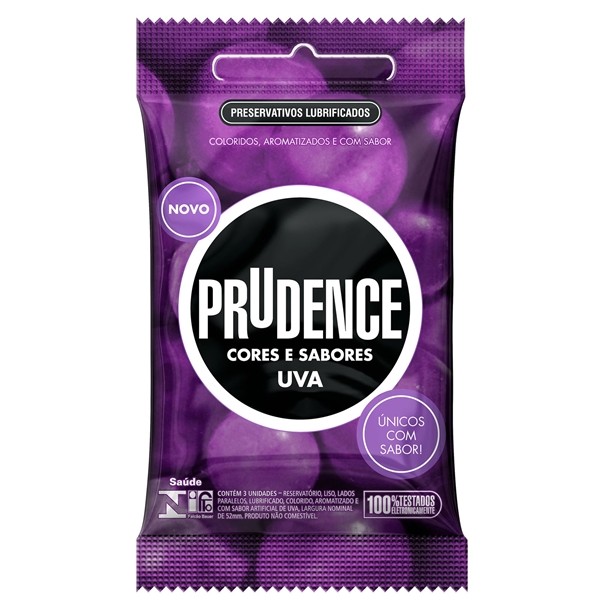 Preservativos Prudence Sabor Uva com 3 Unidades