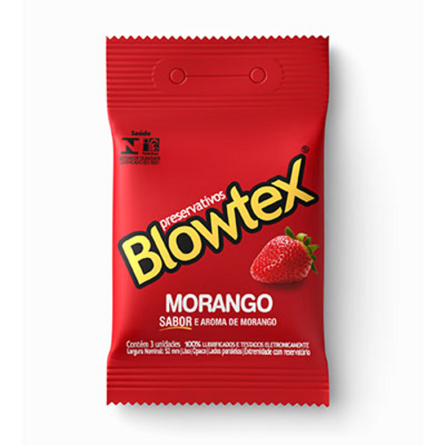 Preservativos Sabor e Aroma de Morango Emb. com 6 Uni. - Blowtex