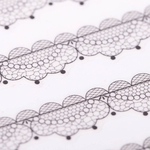 Preto Design 3D Flower Lace Art Nail decalques das etiquetas para