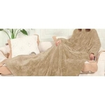 Preto Thicker Primavera / Outono-Inverno Quente Blanket Wearable Burgundy Snuggie com mangas visto na TV Sofá Blanket tamanho grande