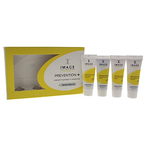 Prevention+ Travel Kit By Image For Unisex - 4 X 0.25 Oz Daily Hydrating Moisturizer SPF 30, Daily M