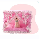 Princesa Lace macia Sof¨¢ Dogs Lace filhote de cachorro Casa Pet Doggy cama Mat Nest