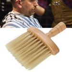 Pro Barbers Salon Punho De Madeira Cuidados Com Os Cabelos Pente Pescoço Face Espanador Cabeleireiro Escova
