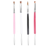 Pro Dual-end Nail Art UV Gel Extending Pen UV Gel Nail Art Brush Manicure Tool