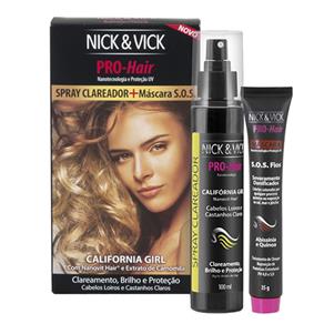 Pro-Hair California Girl Nick & Vick - Kit Spray Clareador + Mascara S.O.S. Fios Kit