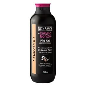 Pro Hair Efeito Anti-Aging Nick & Vick - Shampoo para Cabelos Desgastados e Saturado - 250ml - 250ml