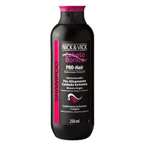 Pro- Hair Reestruturador Monoi e Argain Nick & Vick - Shampoo para Cabelos Quimicamente Tratados - 250ml - 250ml