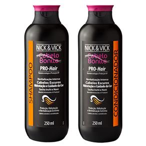 Pro-Hair Revitalização Intensa Cabelos Escuros Nick & Vick - Kit Shampoo + Condicionador Kit