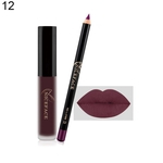 Pro Lip Liner Maquiagem Lápis + Lip Gloss Batom Líquido Fosco Beleza Cosméticos