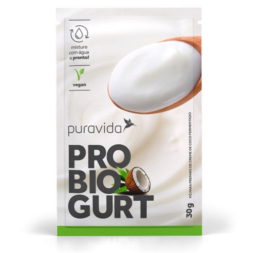 Probiogurt Creme de Coco 10 Saches de 30g Probióticos Puravida