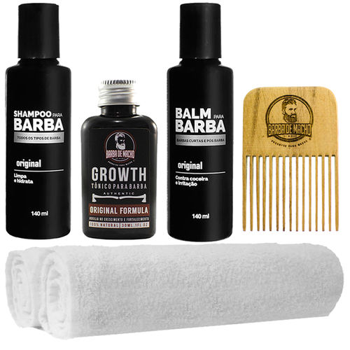 Kit para Barbearia Tônico 2 Toalhas Shampoo Balm Usebarba