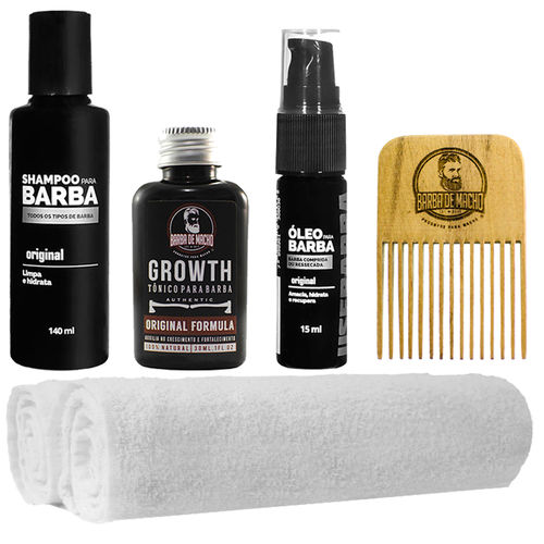 Produtos Barbearia Shampoo 2 Toalhas Óleo Tônico Usebarba