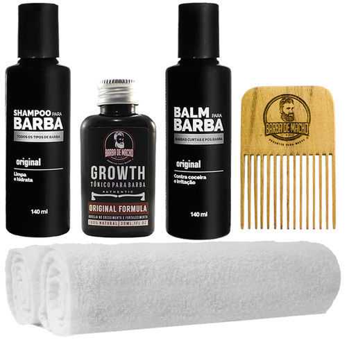 Produtos Barbeiro Balm Tônico 2 Toalhas Shampoo Usebarba