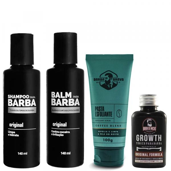 Produtos para Barba Esfoliante Shampoo Balm Tônico - Oferta - Vários