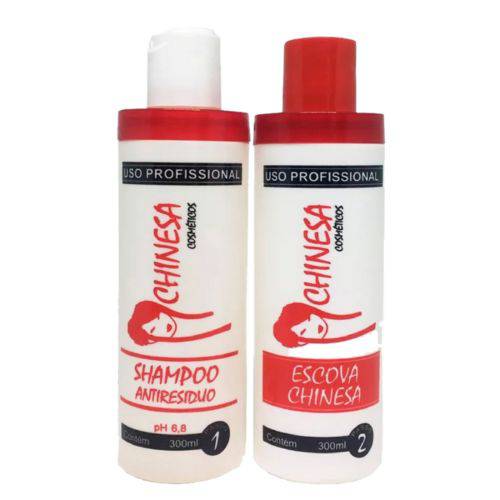 Progressiva Shampoo e Escova Chinesa 2x300 - Chinesa