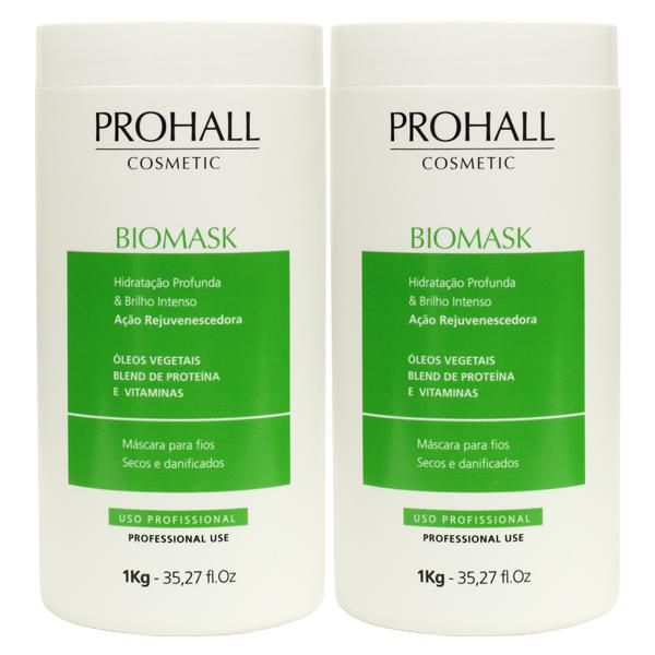 Prohall Kit 2 Máscara Ultra Hidratante Biomask Explosão de Brilho 1kg