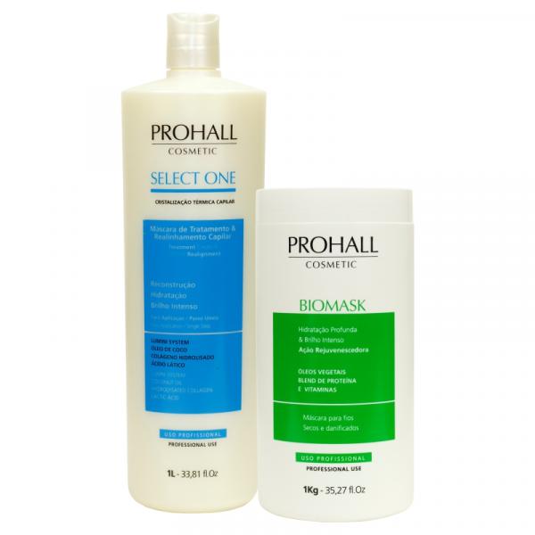 Prohall Kit Progressiva Select One 1L + Máscara Hidratante Biomask 1kg