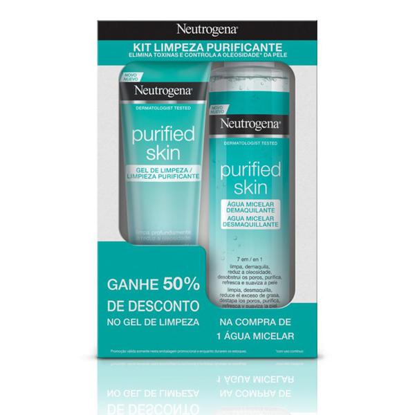 Promopack Neutrogena Purified Skin - Compre 1 Água Micelar, Ganhe 50% Desconto no Gel de Limpeza 80g