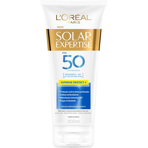Proteção Solar L'oréal Supreme Proteção FPS 50 Bisnaga 200 Ml