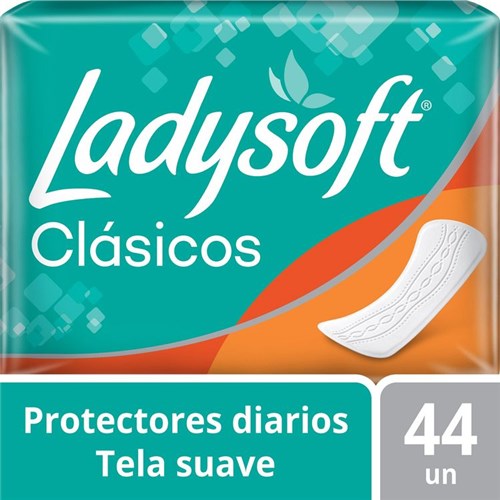Protectores Diarios Ladysoft Clásicos Tela Suave Normales Talla Única 44 Unid.
