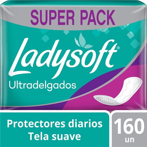 Protectores Diarios Ladysoft Ultradelgada Tela Suave Talla Única 160 Unid.
