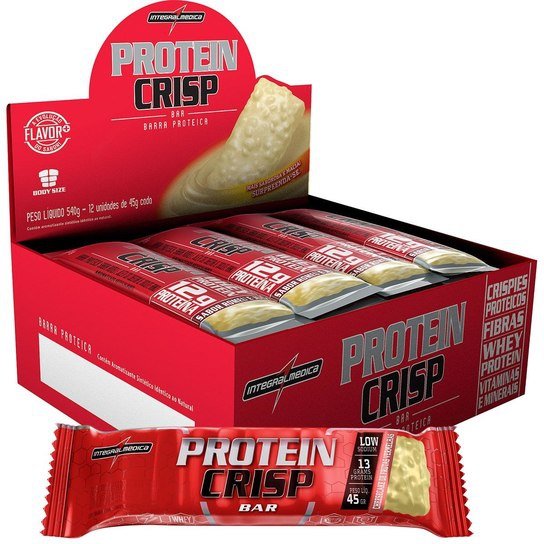 Protein Crisp Bar 3 Caixa com 12 Barras - Integralmédica